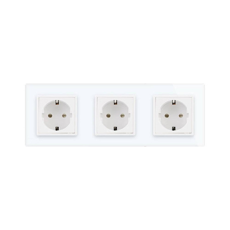 Gniazdo elektryczne 3x16A, białe - idealne rozwiązanie dla Twojego wnętrza (VL-W03EU-61) LIVOLO